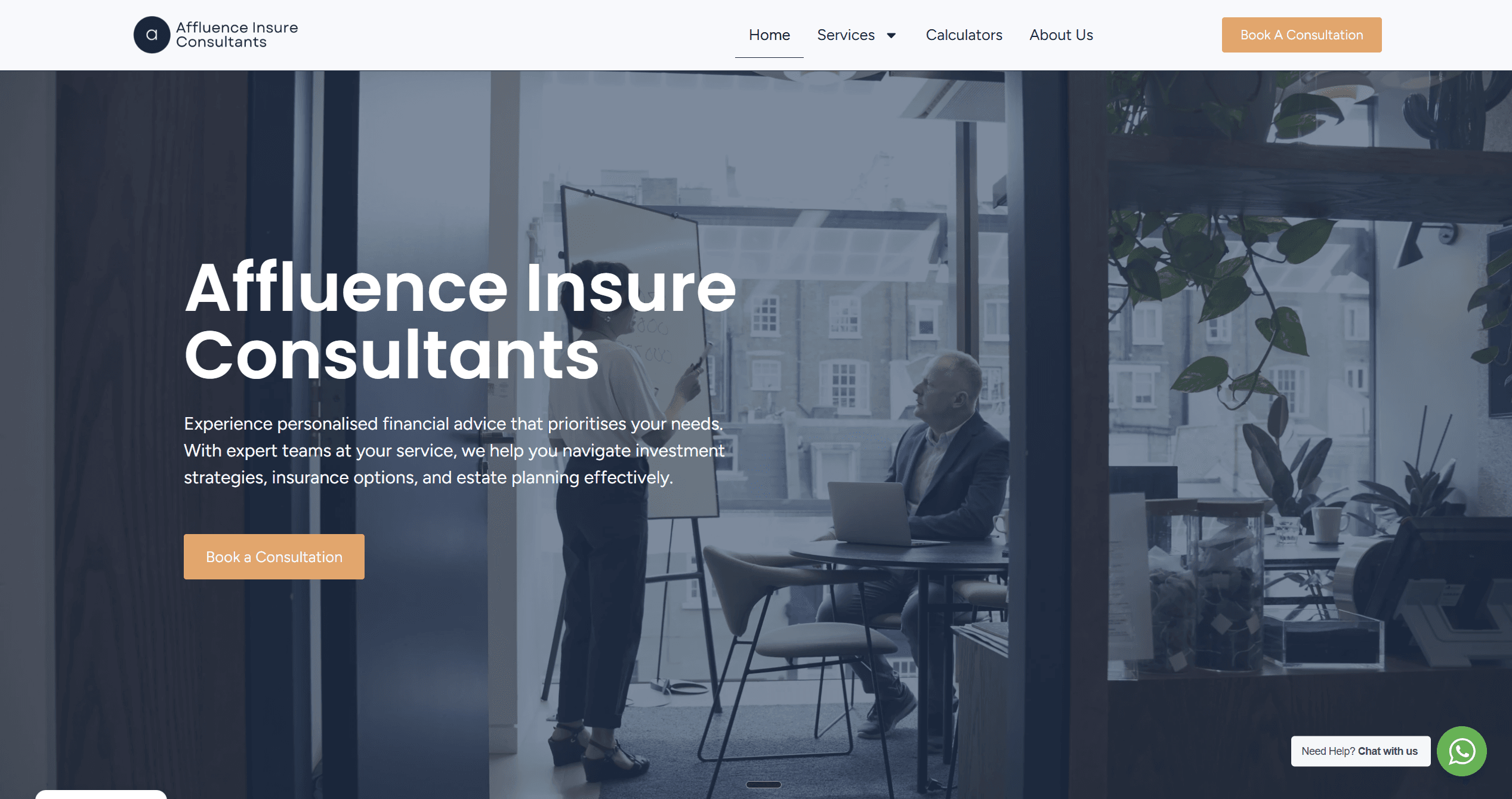 Affluence Insure Consultants website screenshot